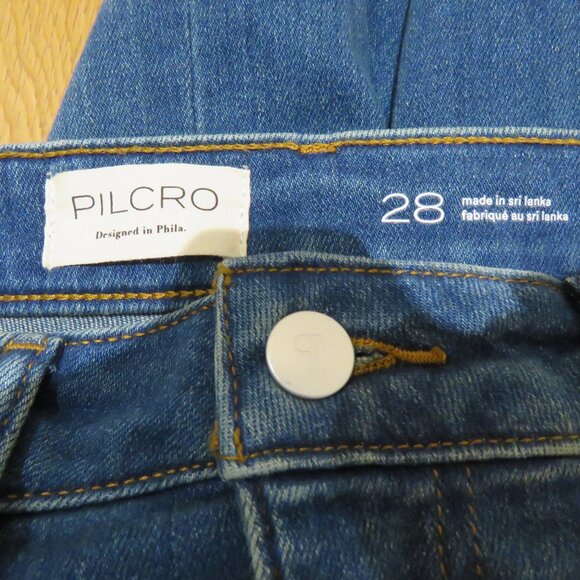 ANTHROPOLOGIE PILCRO Wide Leg Denim Flare Jeans Boho Preppy Casual Comfort 28 - Picture 13 of 14